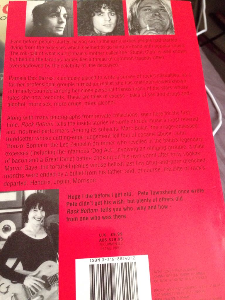 Rock Bottom - Pamela DesBarres (Little, Brown & Comapny - Paperback) book collectible [Barcode 9780316882408] - Main Image 2