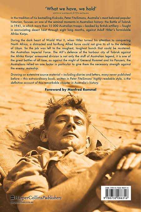 Tobruk - Peter FitzSimons (Harper Collins Publishers - Hardcover) book collectible [Barcode 9780732276454] - Main Image 2