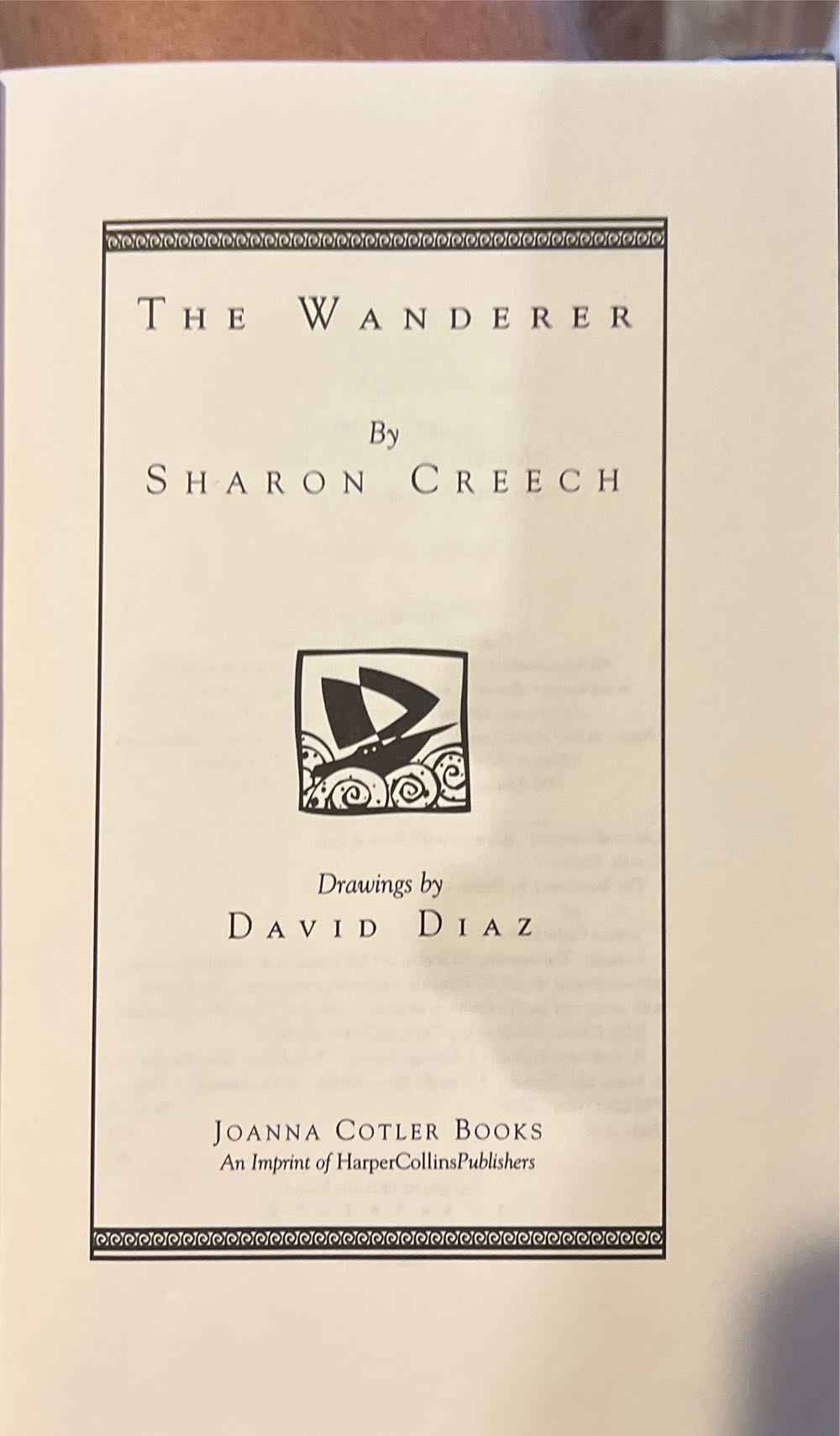 Wanderer, The - Sharon Creech (Joanna Cotler Books - Hardcover) book collectible [Barcode 9780060277314] - Main Image 2