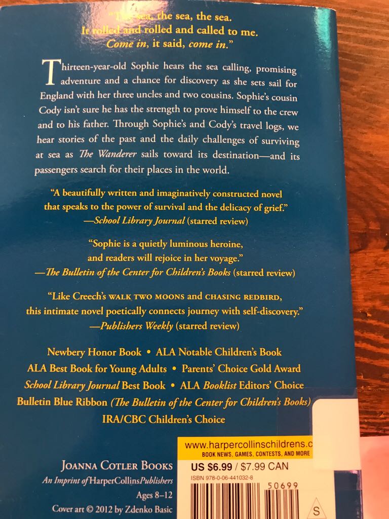 The Wanderer - Sharon Creech (Harpercollins Childrens Books - Paperback) book collectible [Barcode 9780064410328] - Main Image 2