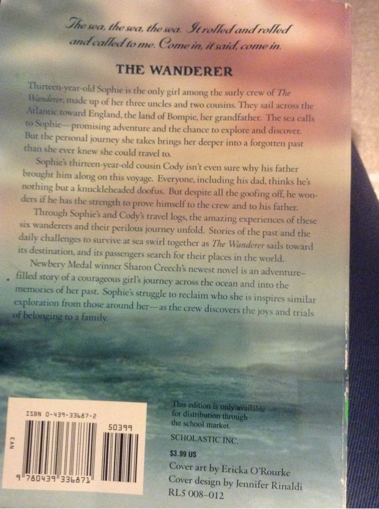 Wanderer - Sharon Creech (Scholastic, Inc. - Paperback) book collectible [Barcode 9780439336871] - Main Image 2