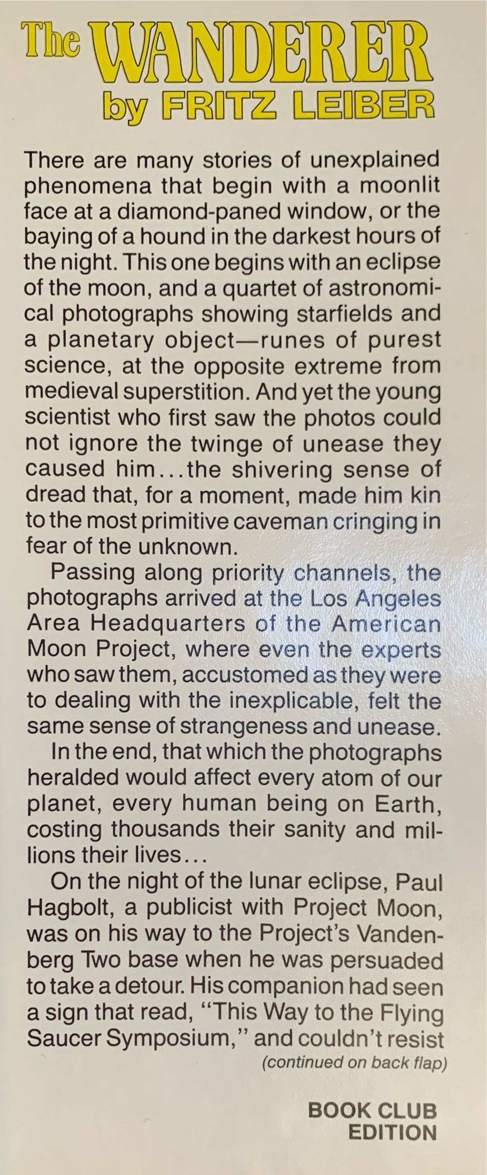 The Wanderer - Fritz Leiber (Ballantine  Books - Hardcover) book collectible - Main Image 2