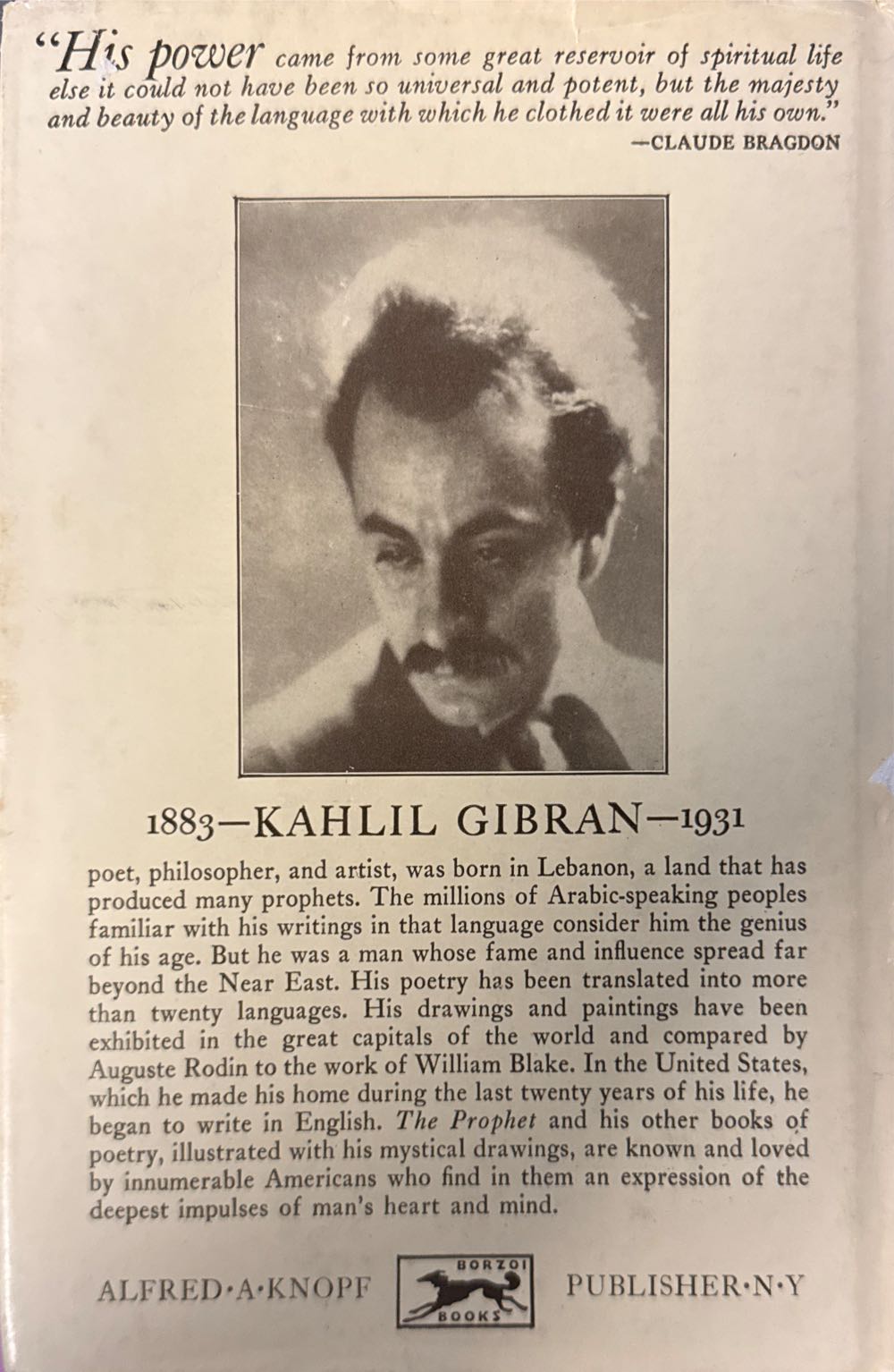 The Wanderer - Kahlil Gibran (Alfred A Knopf, Inc. - Hardcover) book collectible - Main Image 2