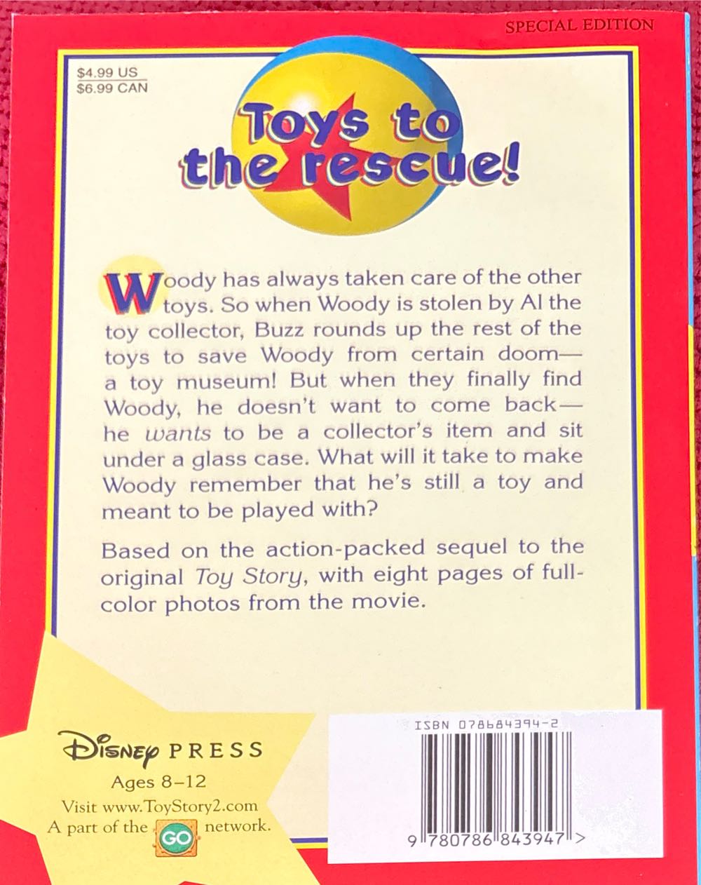 Disney Toy Story 2 - Leslie Goldman (Disney Press - Paperback) book collectible [Barcode 9780786843947] - Main Image 2