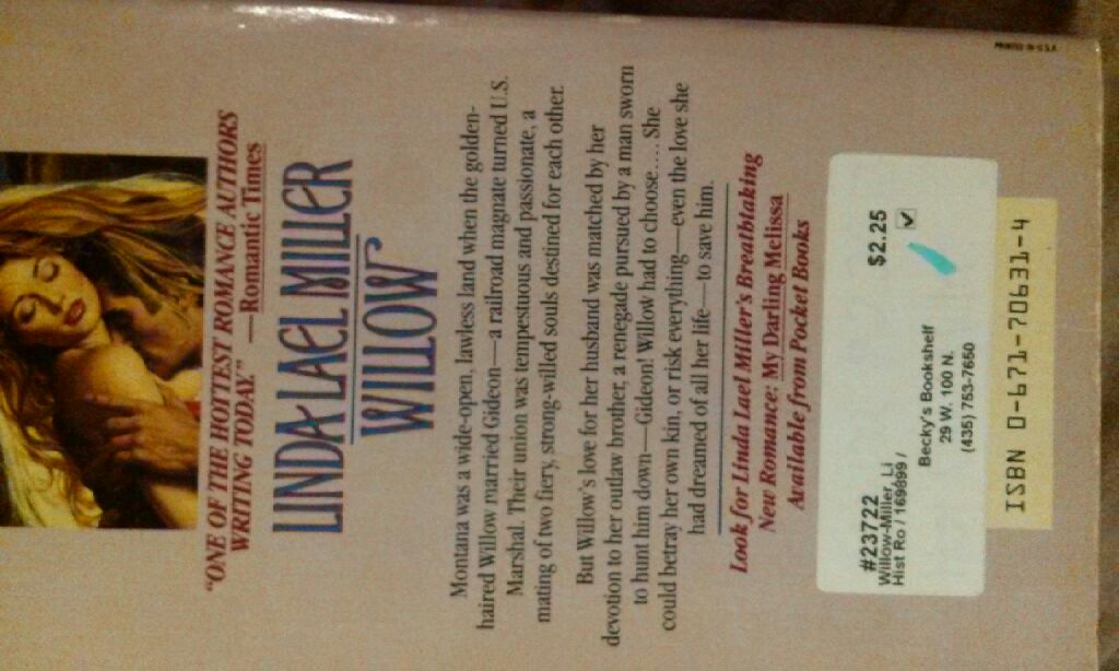 Willow - Miller, Linda Lael (Pocket - Paperback) book collectible [Barcode 9780671706319] - Main Image 2