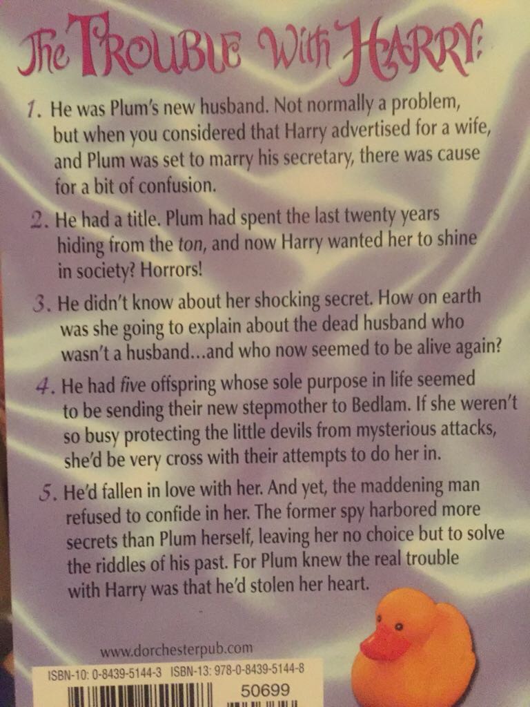 3 The Trouble With Harry - Katie MacAlister (Leisure Historical Romance - Paperback) book collectible [Barcode 9780843951448] - Main Image 2