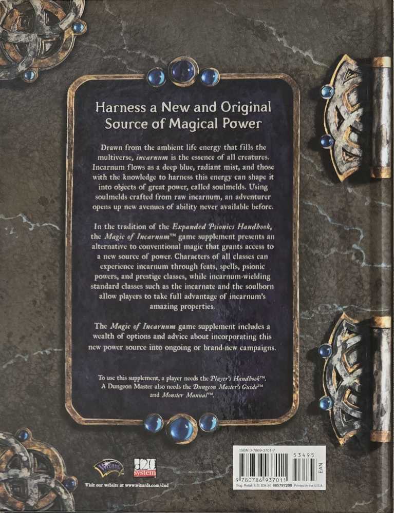 Magic Of Incarnum - James Wyatt (Wizards Of The Coast, Inc - Hardcover) book collectible [Barcode 9780786937011] - Main Image 2