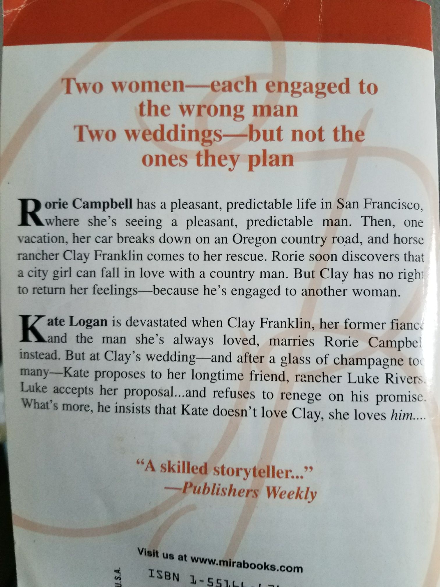 Debbie Macomber: Country Brides 1&2 - Debbie Macomber (Mira - Trade Paperback) book collectible [Barcode 9781551666266] - Main Image 2
