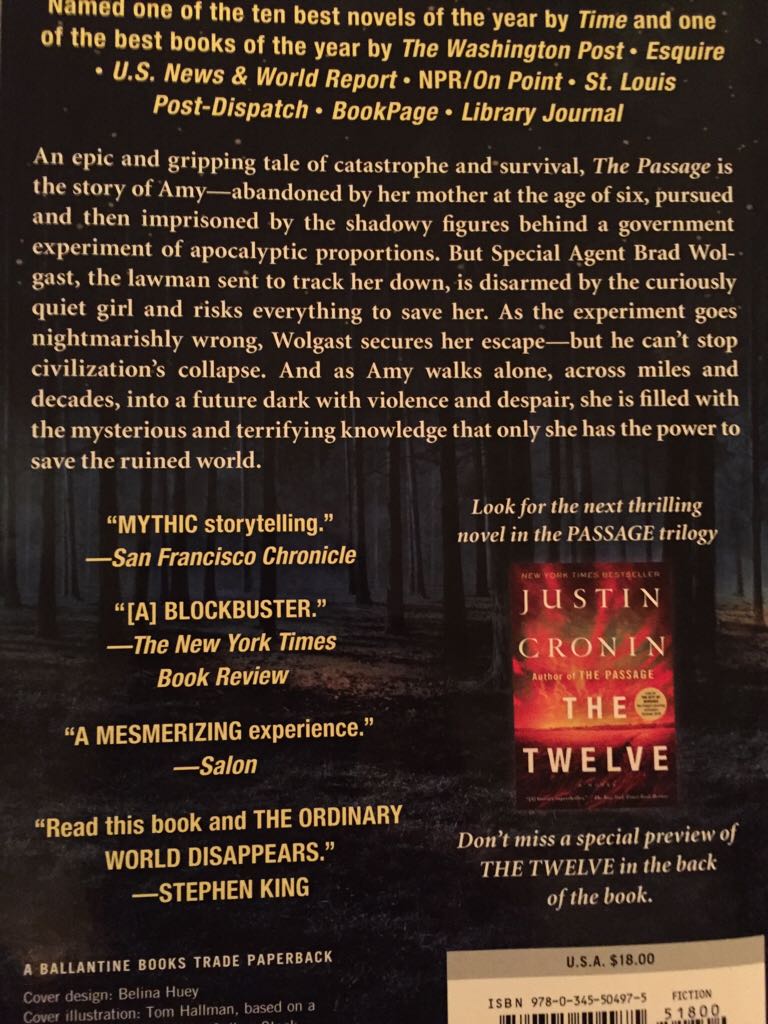 The Passage - Justin Cronin (Ballantine Books - Hardcover) book collectible [Barcode 9780345504975] - Main Image 2