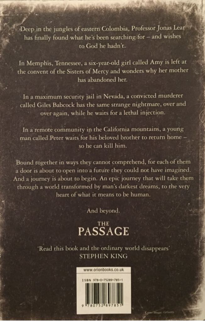 Passage, The - Justin Cronin (Orion - Paperback) book collectible [Barcode 9780752897851] - Main Image 2