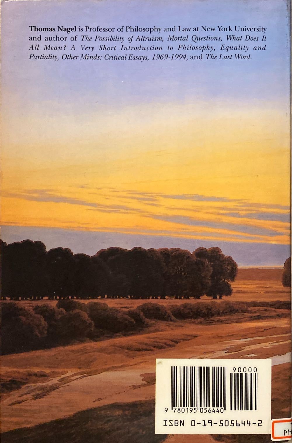 The View From Nowhere - Thomas Nagel (Oxford University Press - Paperback) book collectible [Barcode 9780195056440] - Main Image 2