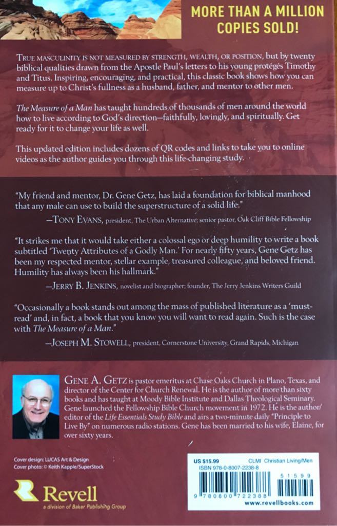 The Measure Of A Man - Gene A. Getz (Revell - Paperback) book collectible [Barcode 9780800722388] - Main Image 2