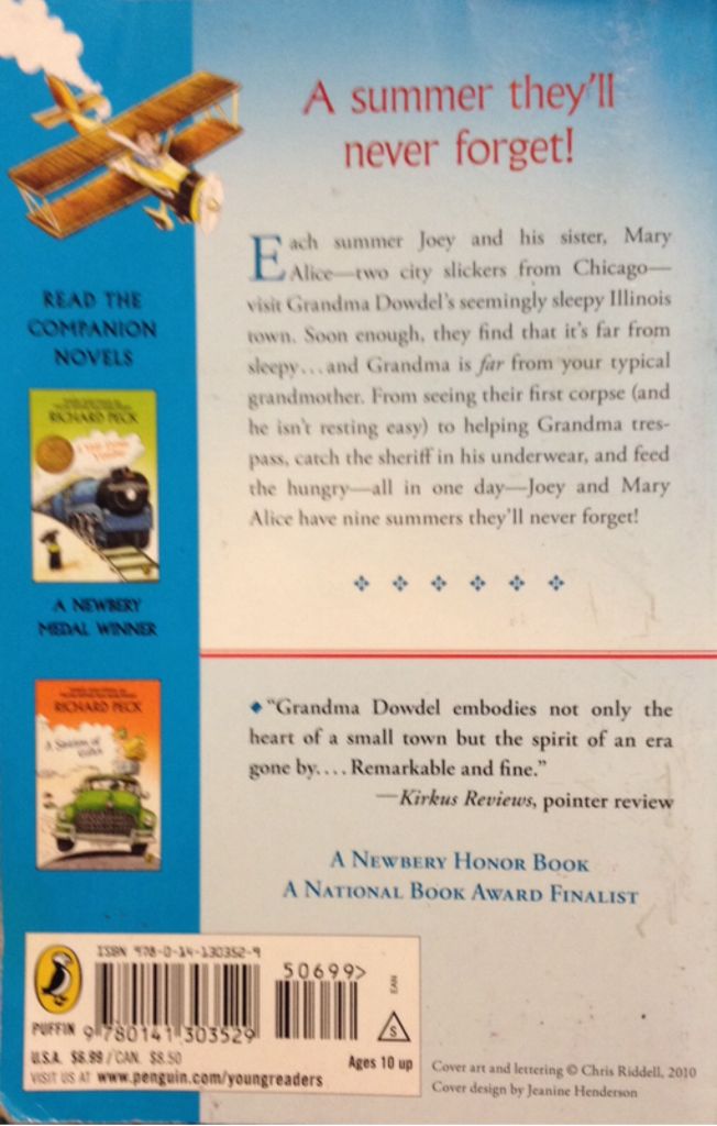 A Long Way from Chicago - Richard Peck (Dial Books for Young Readers - Paperback) book collectible [Barcode 9780141303529] - Main Image 2