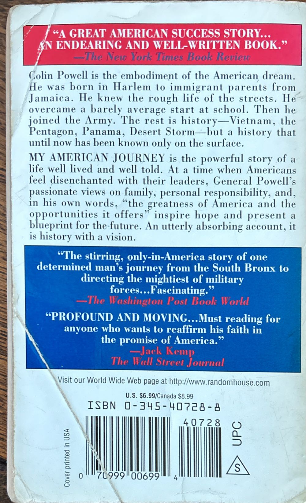 My American Journey - Colin Powell (Thorndike Pr - Paperback) book collectible [Barcode 9780345407283] - Main Image 2
