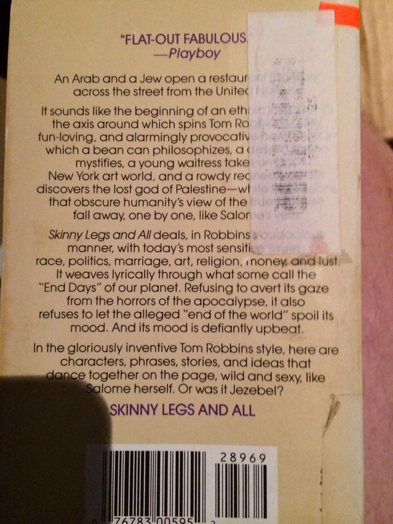 Skinny Legs And All - Tom Robbins (Bantam - Paperback) book collectible [Barcode 9780553289695] - Main Image 2