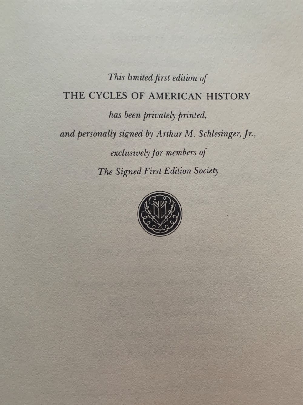 The Cycles Of American History - Arthur Schlesinger Jr. (Franklin Library - Calf-Binding) book collectible [Barcode 0395378877] - Main Image 2