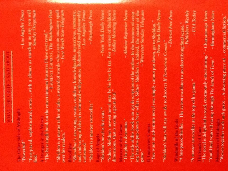 The Doomsday Conspiracy - Sidney Sheldon (William Morrow - Hardcover) book collectible [Barcode 9780688084899] - Main Image 2