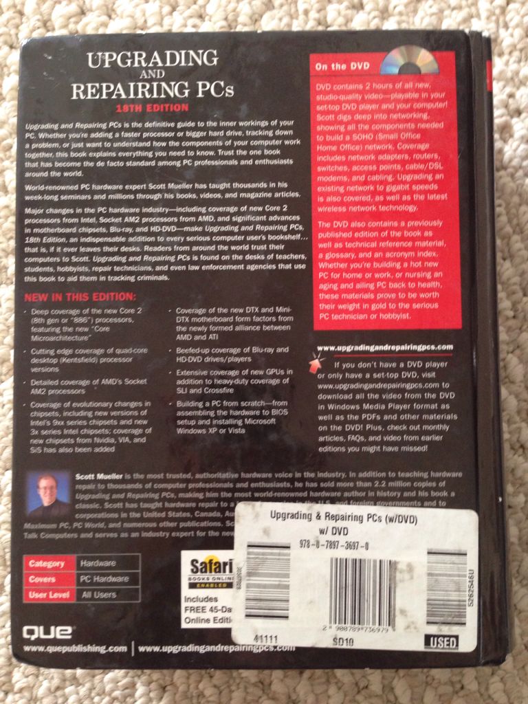 Upgrading And Repairing PCs - Scott Mueller (Que Publishing - Hardcover) book collectible [Barcode 9780789736970] - Main Image 2