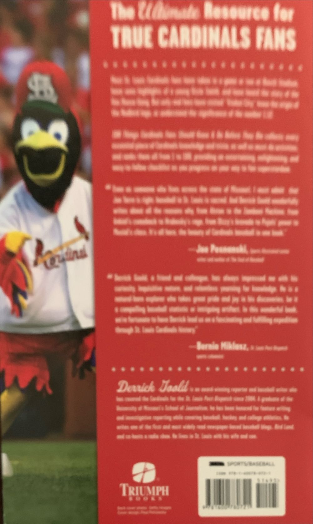 100 Things Cardinals Fans Should Know - Goold, Derrick book collectible [Barcode 9781600780721] - Main Image 2