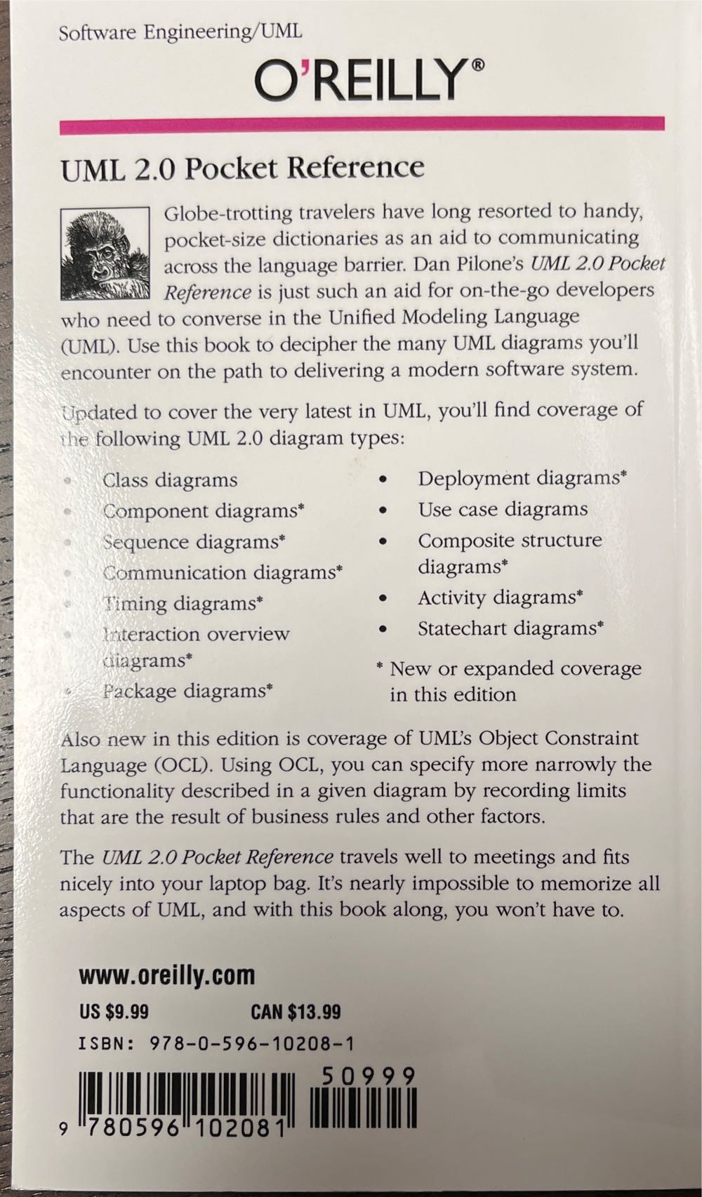 Uml 2.0 Pocket Reference - Dan Pilone book collectible [Barcode 9780596102081] - Main Image 2