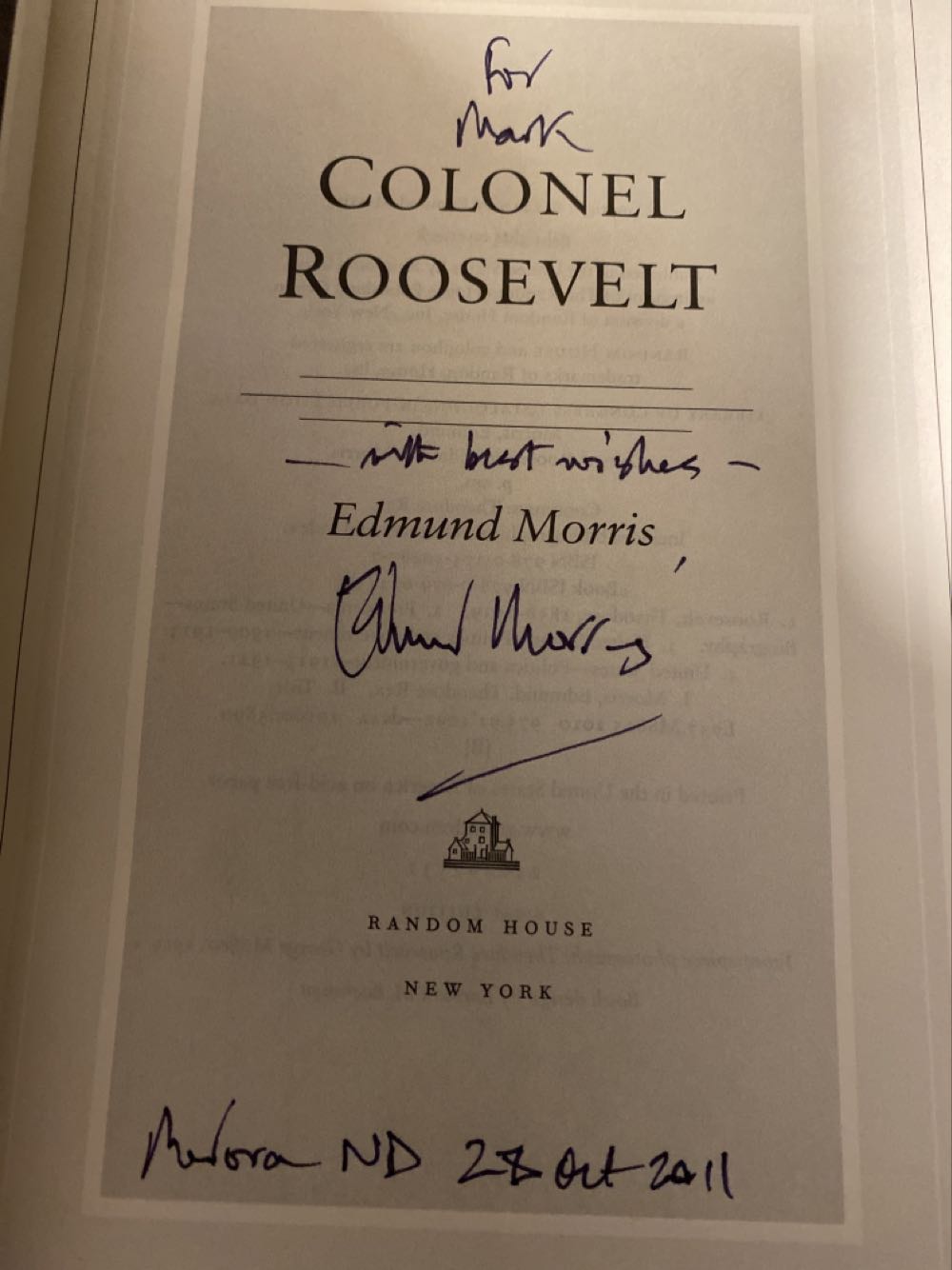 Colonel Roosevelt, Volume III - Edmund Morris (Random House - Hardcover) book collectible [Barcode 9780375504877] - Main Image 3