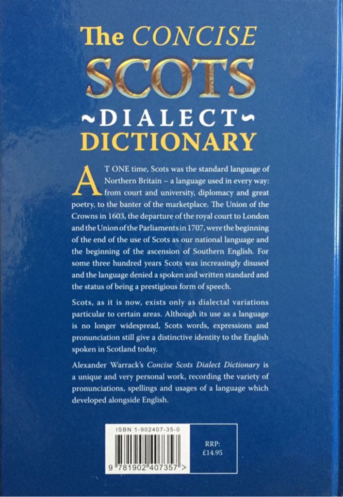 The Scots Dialect Dictionary  (Waverley Books Limited - Hardcover) book collectible [Barcode 9781902407357] - Main Image 2