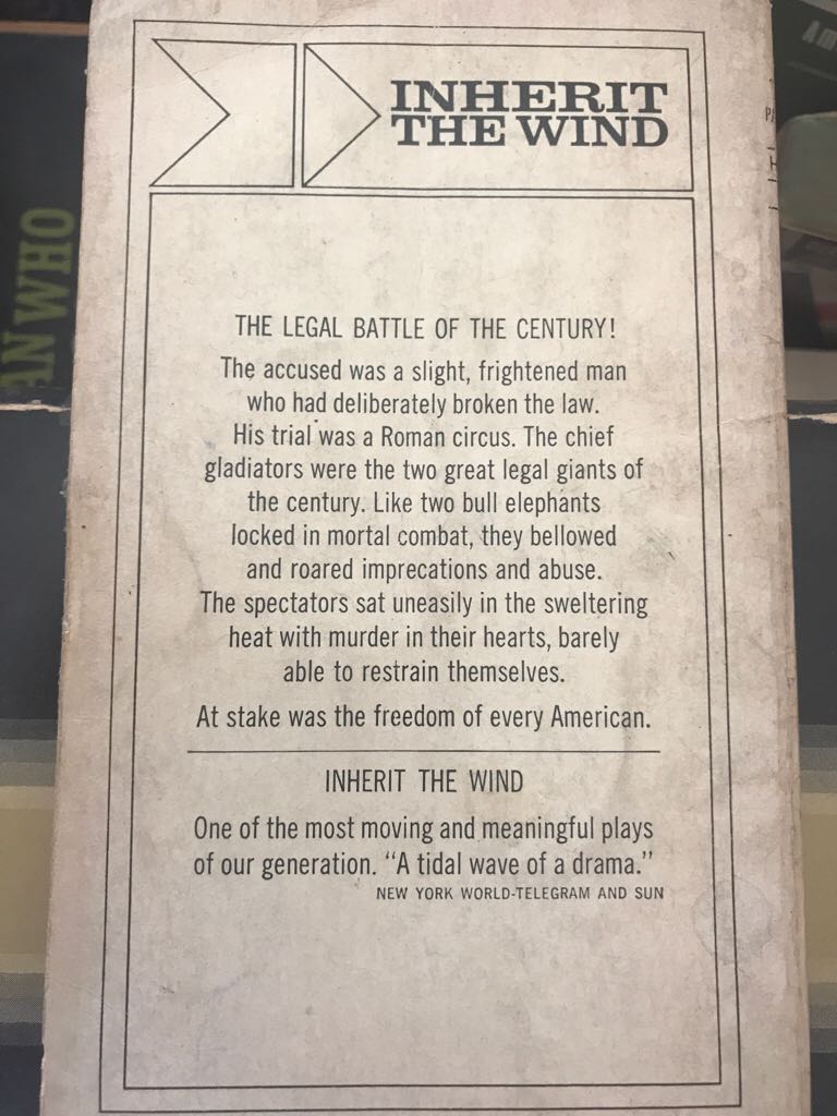 Inherit The Wind - Robert E. (Bantam Books - Paperback) book collectible - Main Image 2