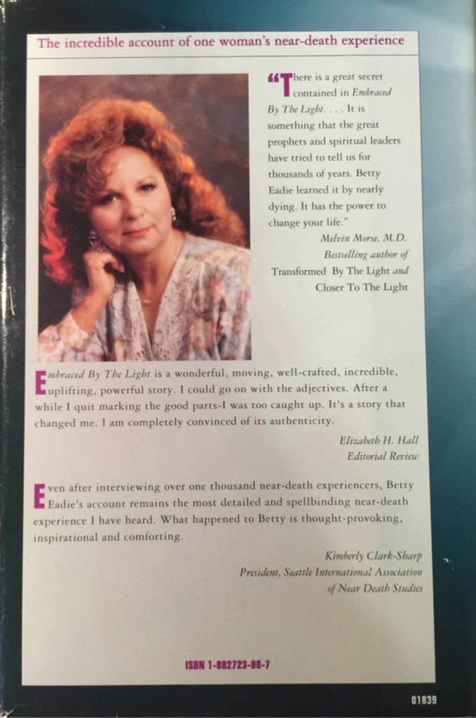 Embraced By The Light - Betty Jean Eadie (New Age Category - Hardcover) book collectible [Barcode 9781882723003] - Main Image 2