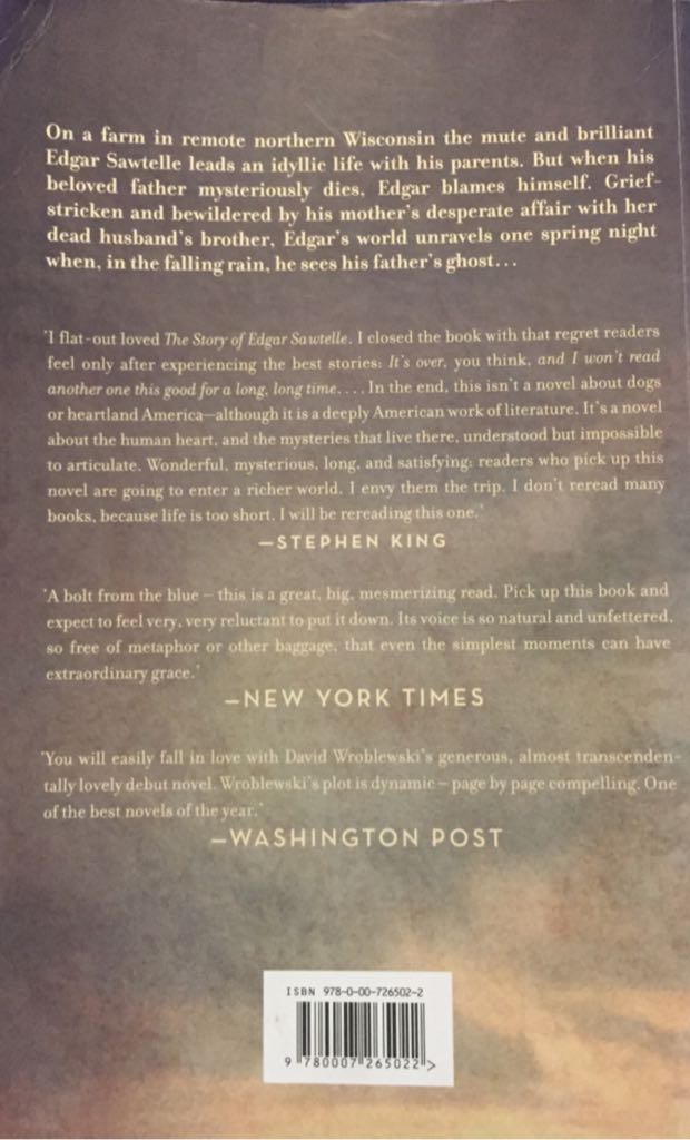The Story of Edgar Sawtelle - David Wroblewski (- Paperback) book collectible [Barcode 9780007265022] - Main Image 2