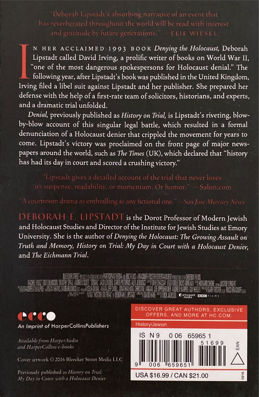 Denial - Keith Ablow (Ecco) book collectible [Barcode 9780062659651] - Main Image 2