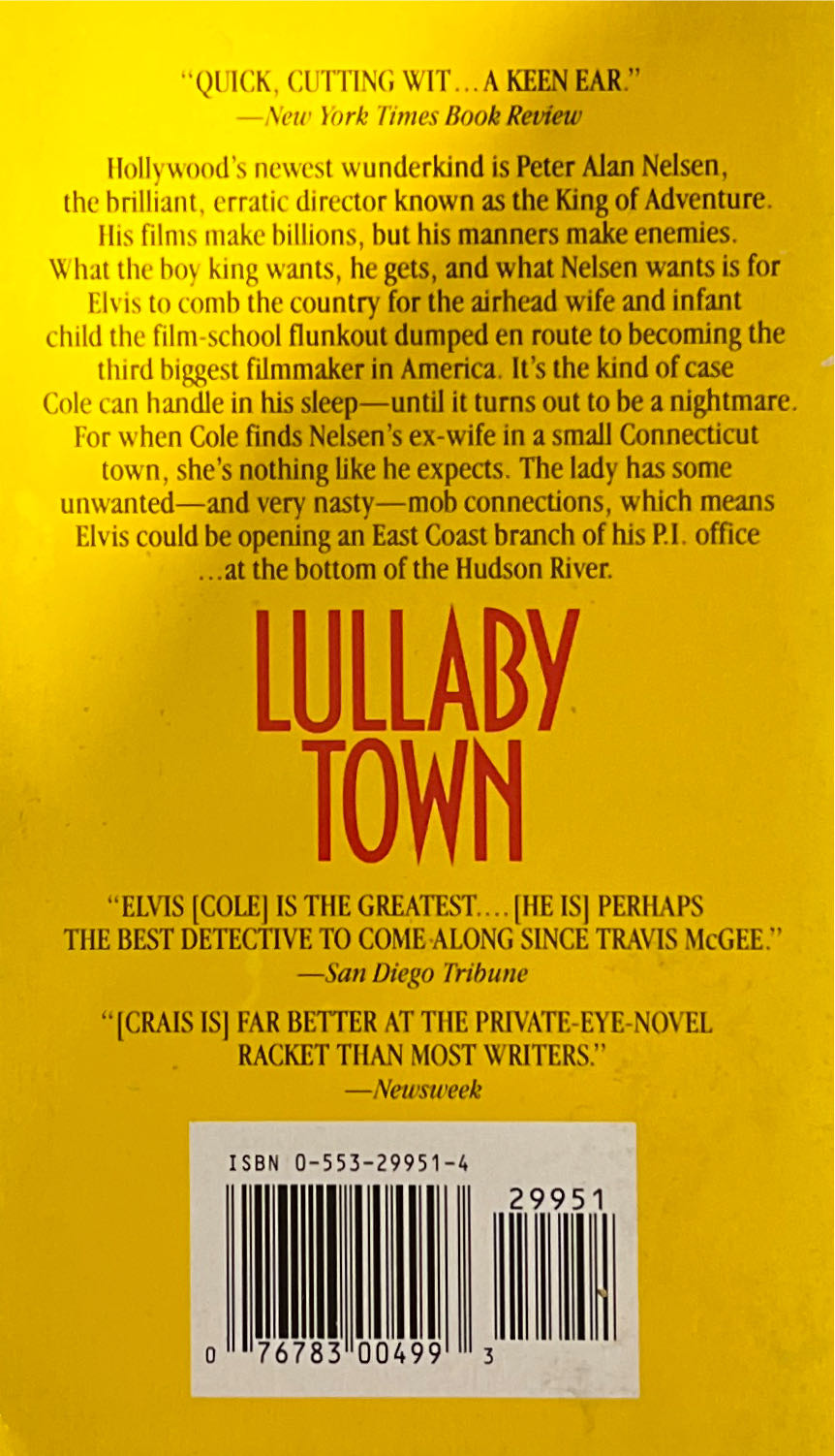 Lullaby Town - Robert Crais (- Paperback) book collectible [Barcode 9780553299519] - Main Image 2