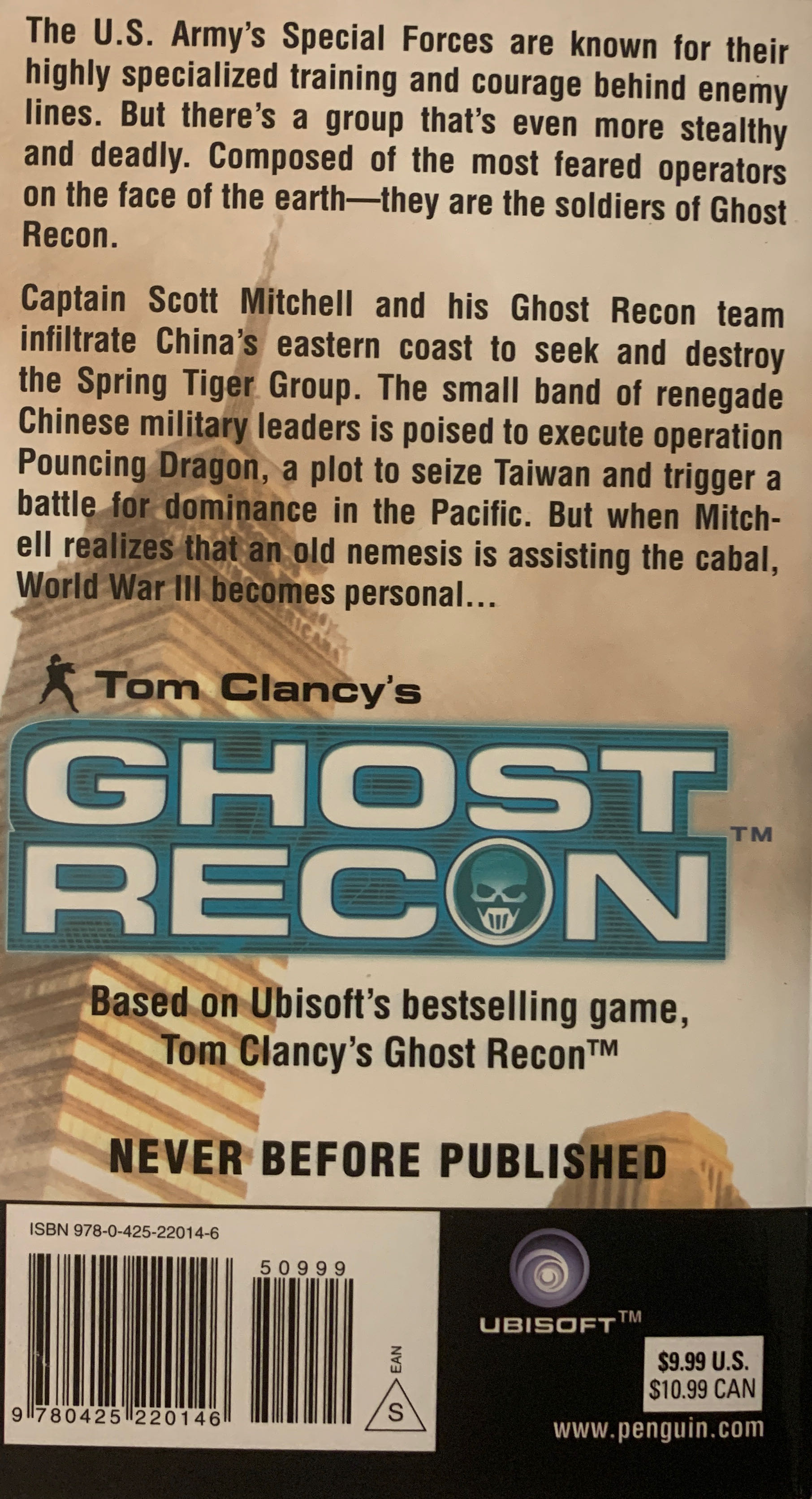 Ghost Recon - Tom Clancy (Berkley Books - Paperback) book collectible [Barcode 9780425220146] - Main Image 2