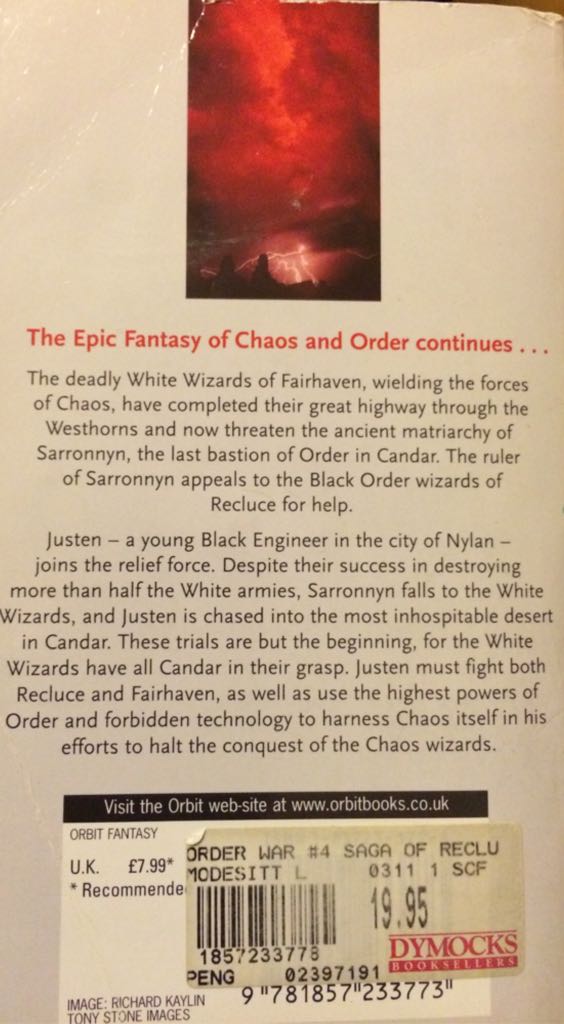 The Order War - L. E. Modesitt, Jr. (Orbit Books - Paperback) book collectible [Barcode 9781857233773] - Main Image 2