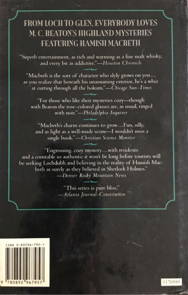 Death of a Bore - M. C. Beaton (Mysterious Press - Hardcover) book collectible [Barcode 9780892967957] - Main Image 2