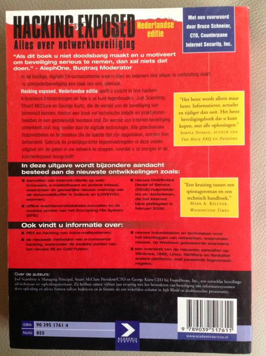 Hacking Exposed  book collectible [Barcode 9789039517611] - Main Image 2