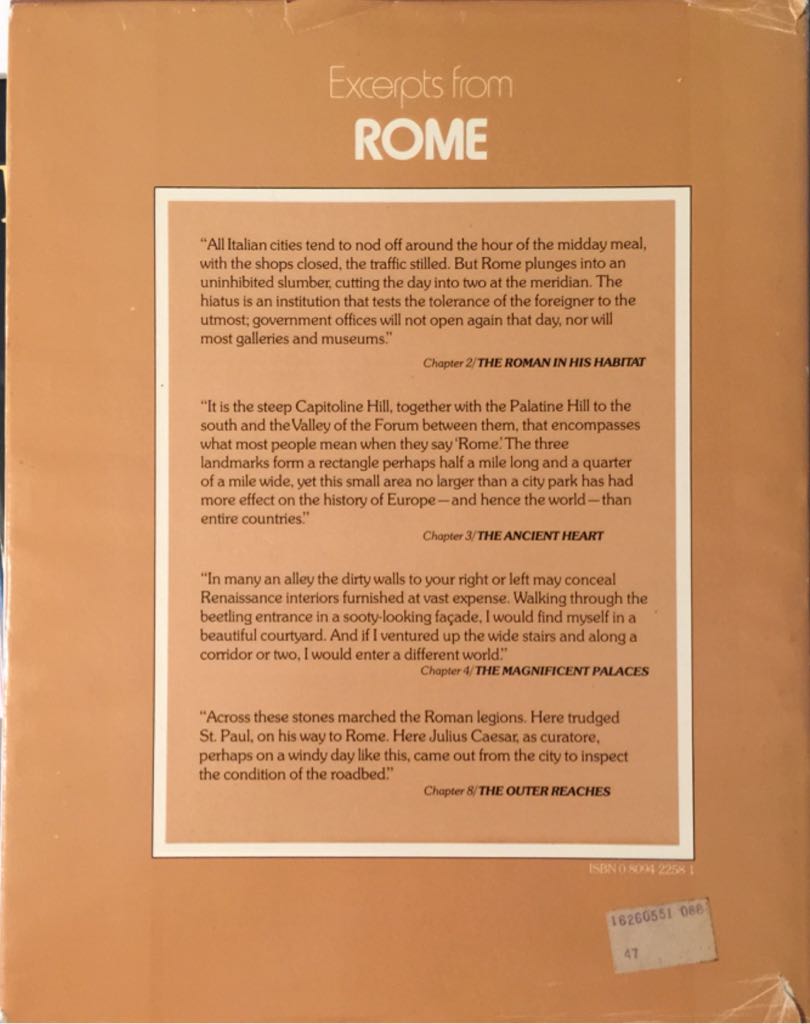 Rome  (Time Life Medical - Hardcover) book collectible [Barcode 9780809422586] - Main Image 2