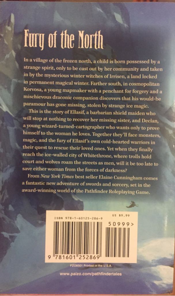 Pathfinder Tales: Winter Witch - Elaine Cunningham (Paizo Publishing, LLC - Paperback) book collectible [Barcode 9781601252869] - Main Image 2