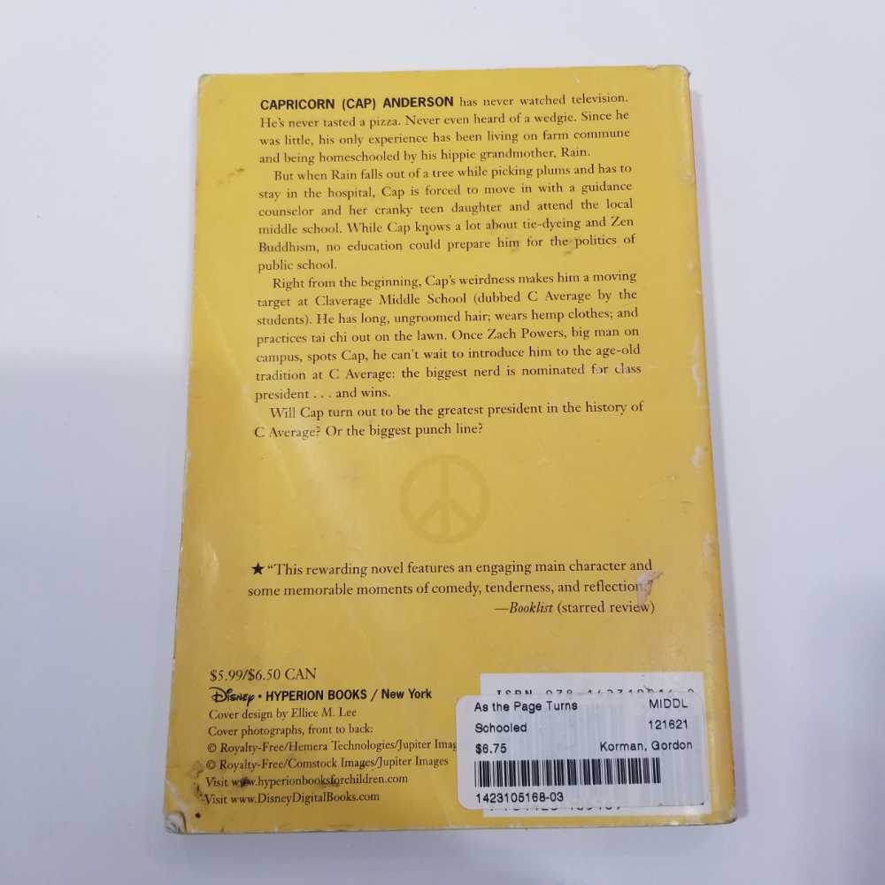 Schooled - Gordon Korman (Hyperion) book collectible [Barcode 9780786856923] - Main Image 2