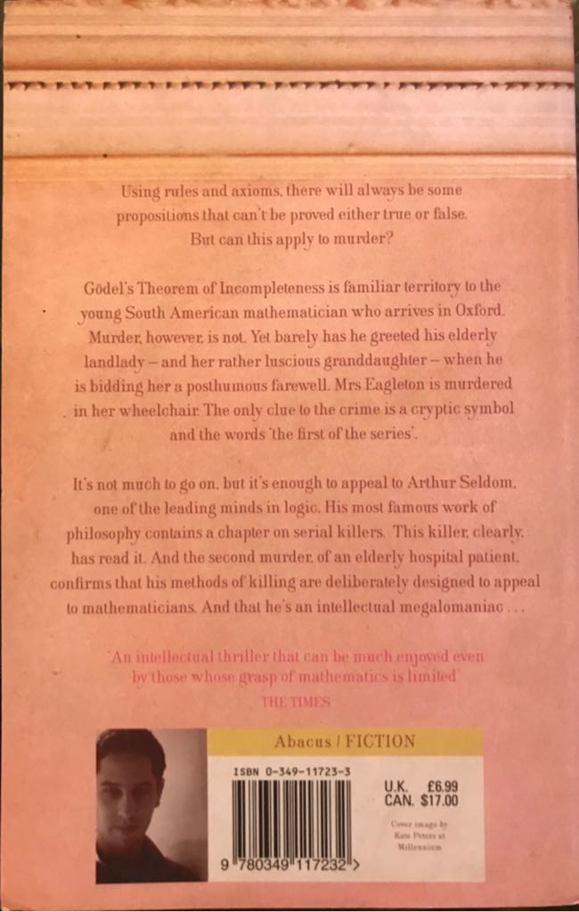 The Oxford Murders - Guillermo Martínez (Abacus - Paperback) book collectible [Barcode 9780349117232] - Main Image 2