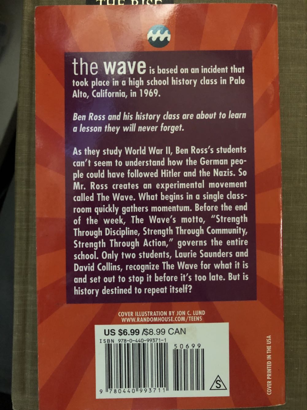 The Wave - Todd Strasser (Laurel Leaf - Paperback) book collectible [Barcode 9780440993711] - Main Image 2