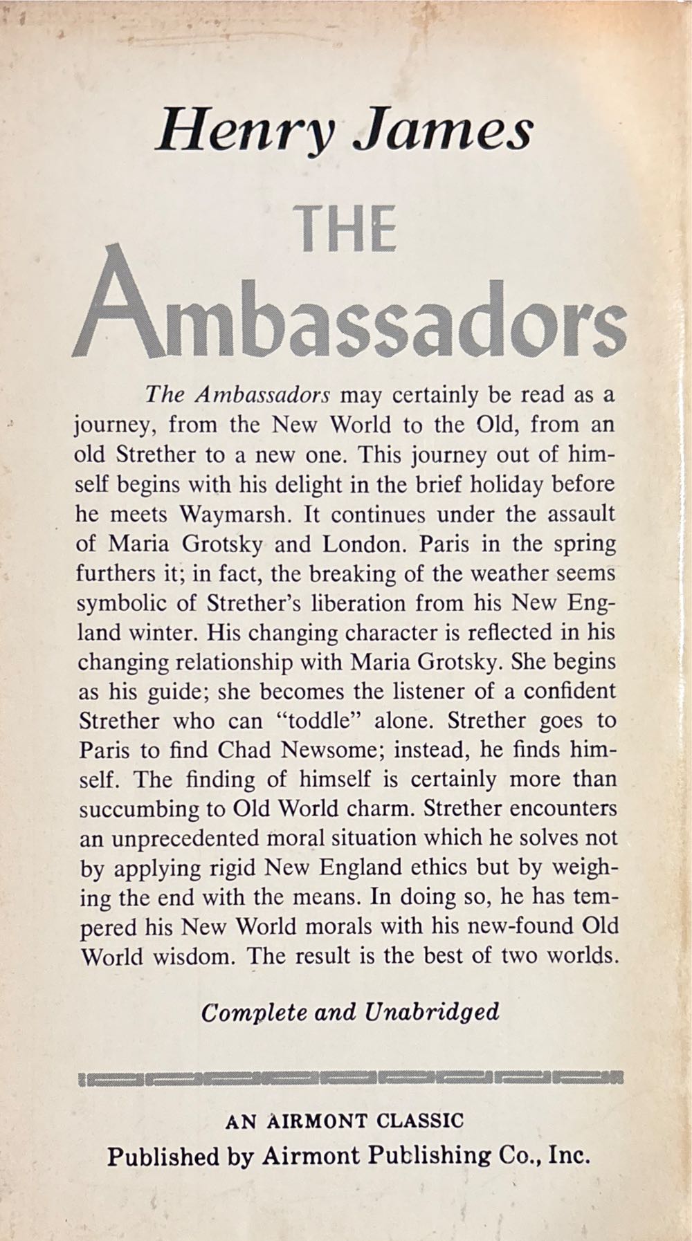 The Ambassadors - Henry James (Penguin Classics - Paperback) book collectible [Barcode 9780140432336] - Main Image 2