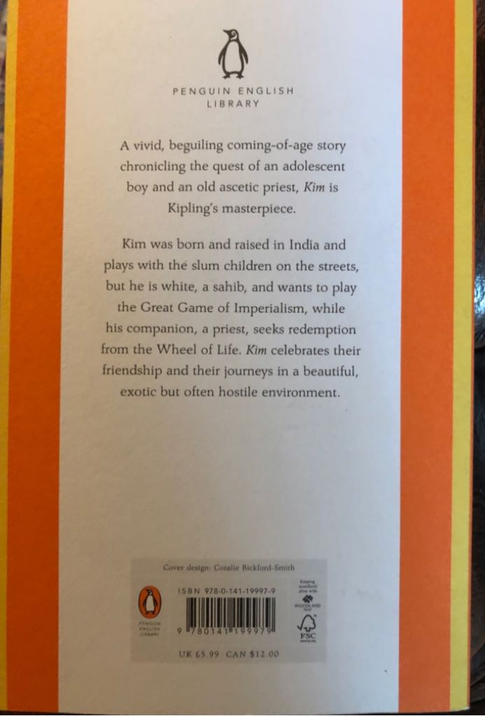 Kim - Rudyard Kipling (Penguin Books - Paperback) book collectible [Barcode 9780141199979] - Main Image 2