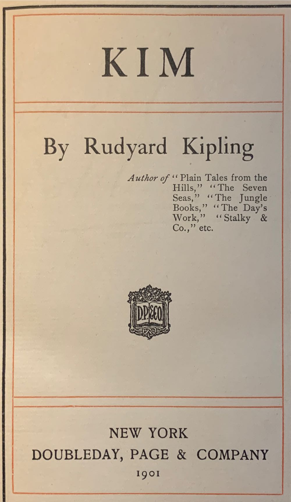 Kim - Rudyard Kipling (Doubleday, Page & Company - Hardcover) book collectible [Barcode 9781613826928] - Main Image 2
