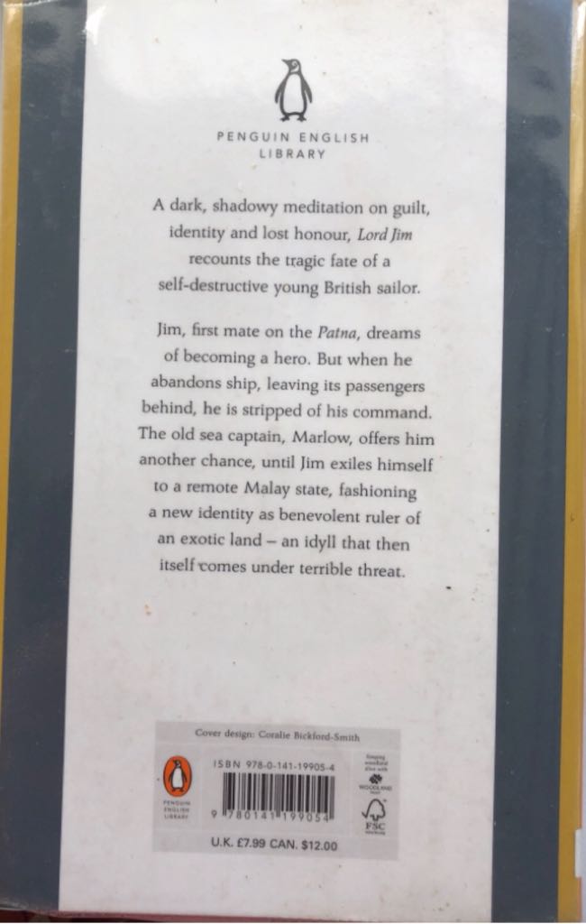 Lord Jim - Joseph Conrad (Penguin - Paperback) book collectible [Barcode 9780141199054] - Main Image 2