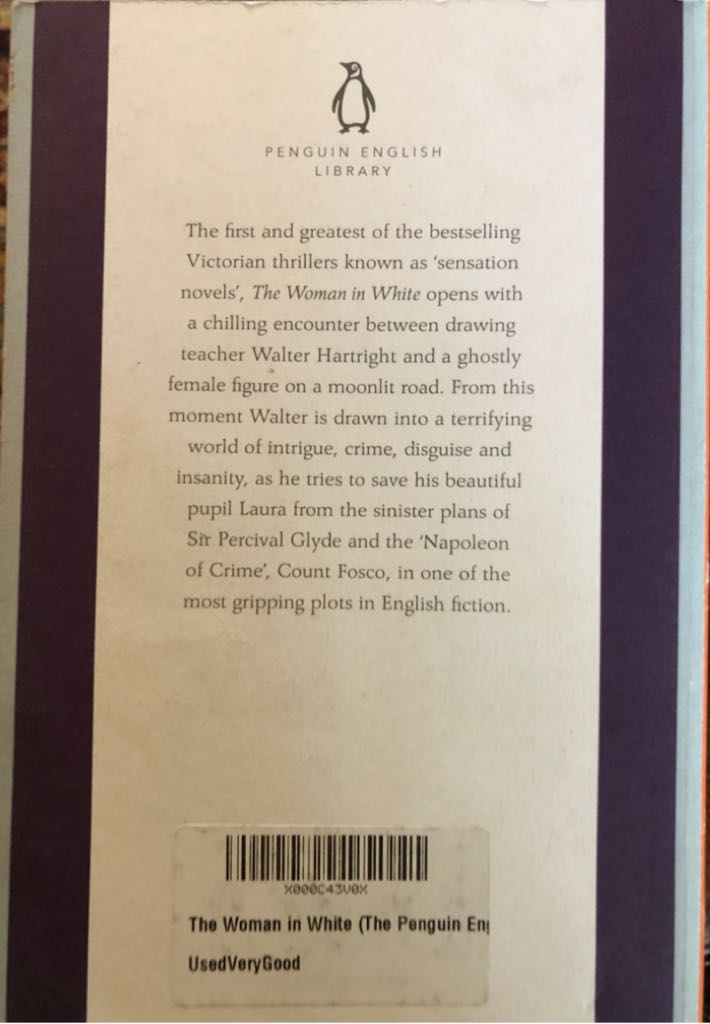 The Woman In White - Wilkie Collins (Penguin Books - Paperback) book collectible [Barcode 9780141389431] - Main Image 2