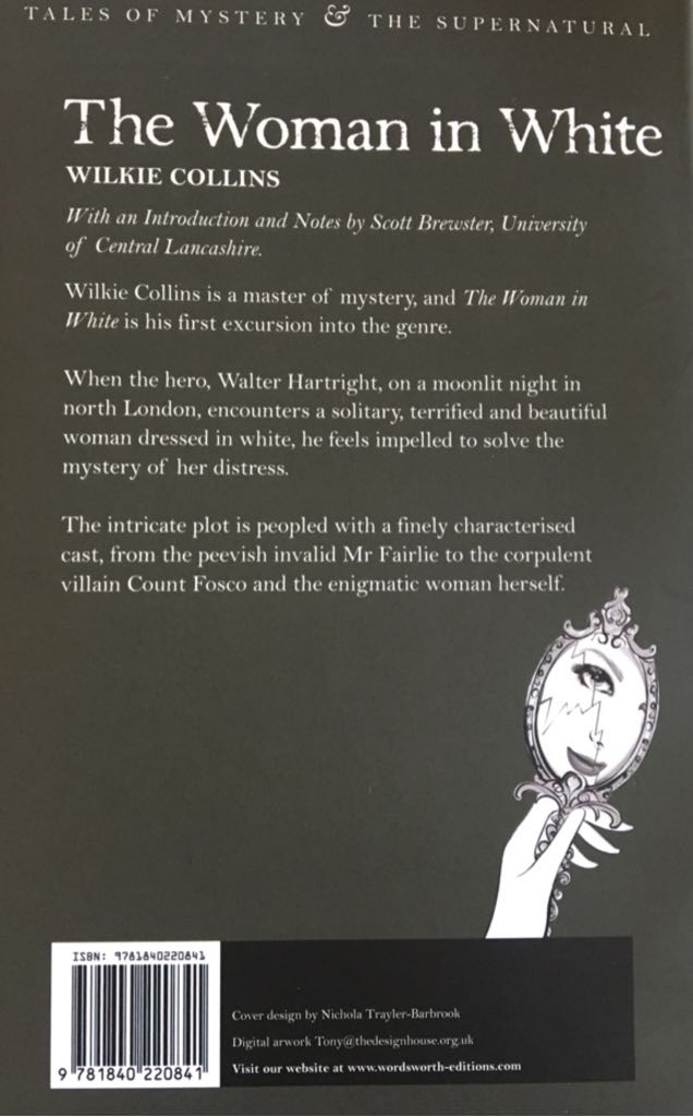 The Woman In White - Wilkie Collins (Wordsworth Editions Limited - Trade Paperback) book collectible [Barcode 9781840220841] - Main Image 2