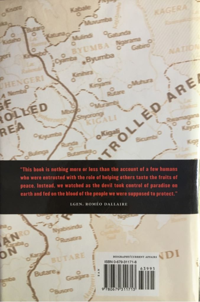 Shake Hands With The Devil - Roméo Dallaire (Random House of Canada Ltd - Hardcover) book collectible [Barcode 9780679311713] - Main Image 2