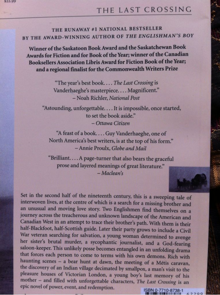 The Last Crossing - Guy Vanderhaeghe (Emblem Editions - Trade Paperback) book collectible [Barcode 9780771087387] - Main Image 2