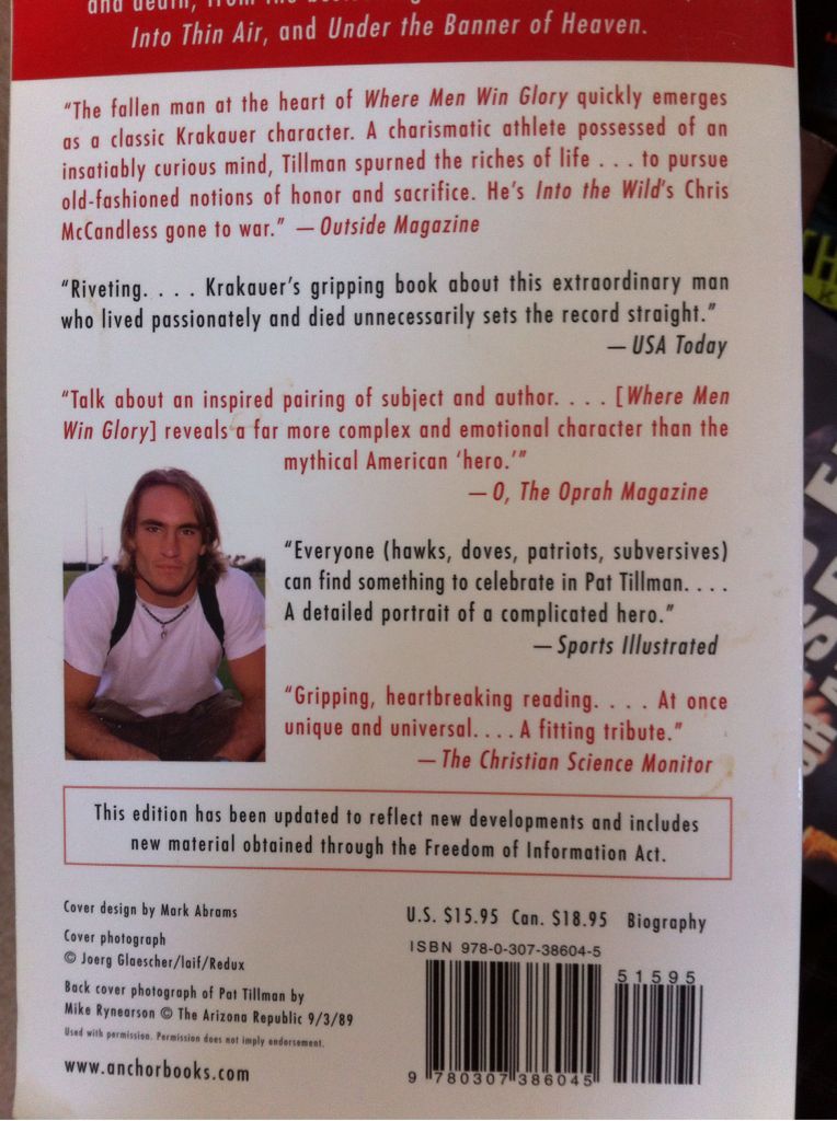 Where men win glory - Jon Krakauer (Anchor Books - Hardcover) book collectible [Barcode 9780307386045] - Main Image 2