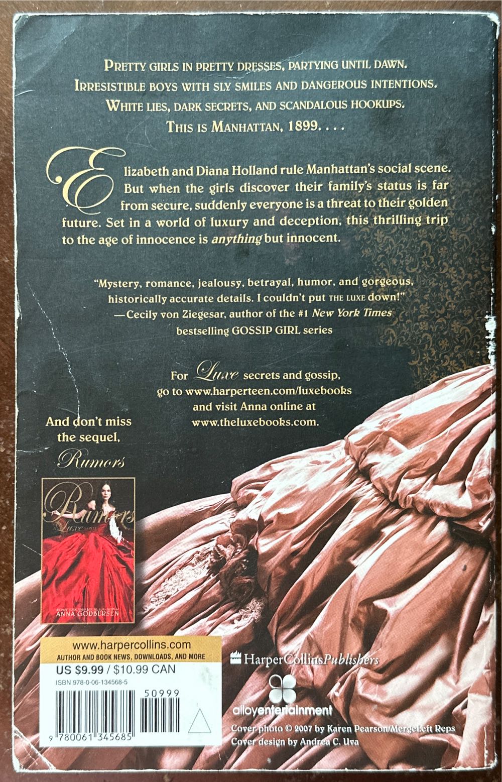 Luxe, The - Anna Godbersen (HarperColl - Paperback) book collectible [Barcode 9780061345685] - Main Image 2